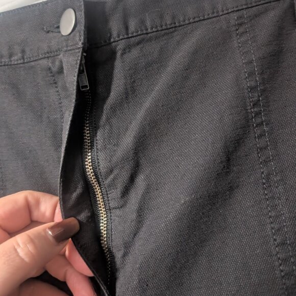 Eileen Fisher | Cotton Hemp Stretch Wide-Leg Pant In Black - Picture 8 of 11